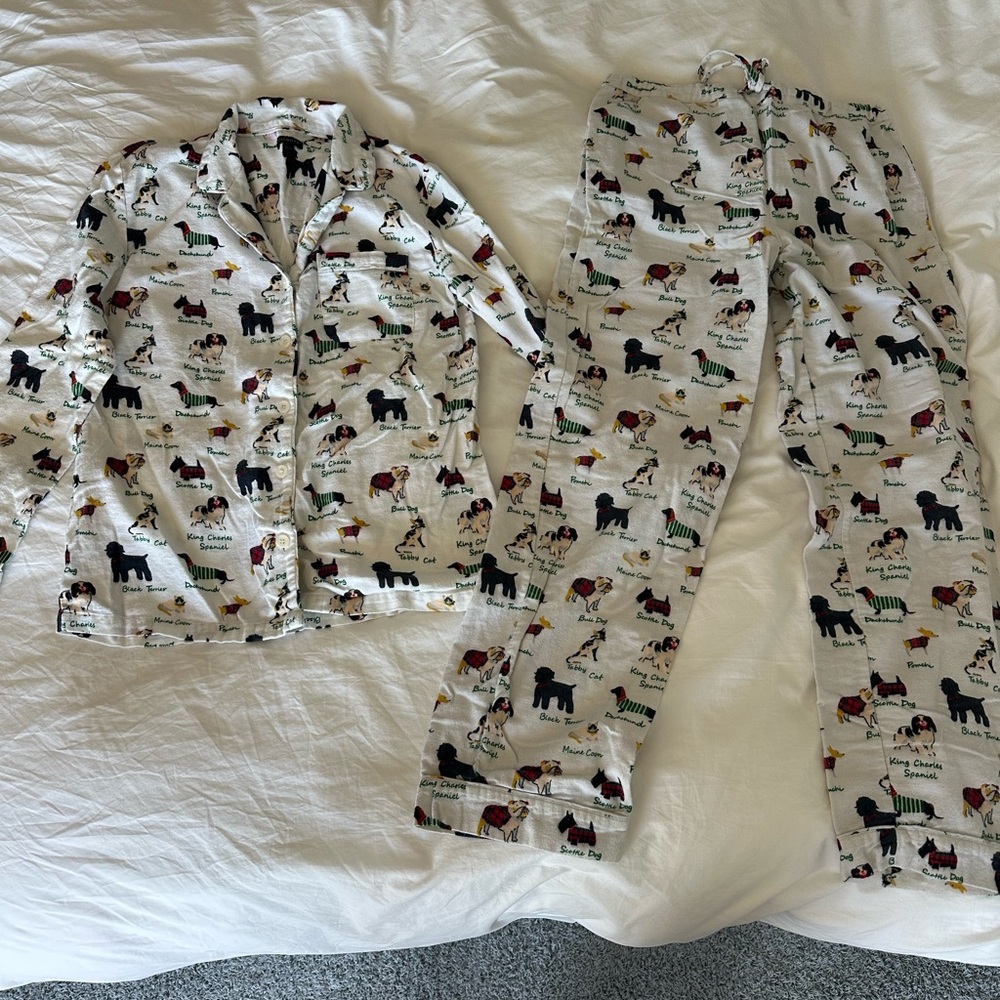 Talbots Various Dog Breeds Pajama Set